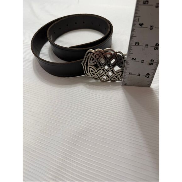 Miss Me Celtic Knot Black Leather Belt Size S/M/L See Measurements main image 5